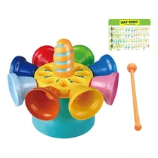 Set D/8 Campanas Colores Notas Musicales Con Patrones Niños