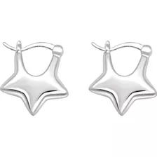 Aros Estrella Plata Fina Tendencia 