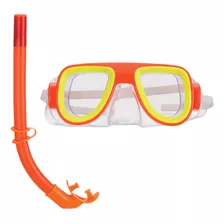 Kit Máscara De Mergulho Com Respirador Snorkel Infantil