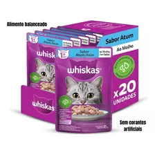 Pack Whiskas Gato Adulto Sachê Atum Ao Molho 85g 20 Unidades