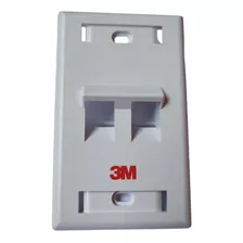 3m Vol-fpan-2p, Faceplate Angular 2 Puertos Cat6 Y 6a, Lsoh