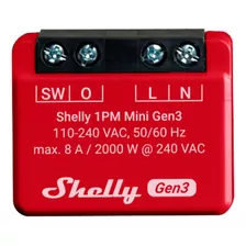 Interruptor Relay Plus 1 Pm Mini Gen 3 Shelly