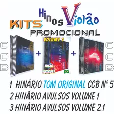 Hinos P/ Violão - Kits C/3 - Ccb Tom Orig+avulsos Vol.1 E 2