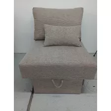 Sillon Cama Baulera Tokio 1 Plaza Chenille Eco Cuero 