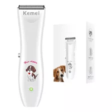 Maquina Cortar Pelo Perro Gato Mascotas Kemei Km-1051 Css® Color Blanco