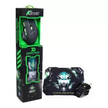 Combo Mouse 7 Boton 3200dpi + Gaming Pad Mouse Vd