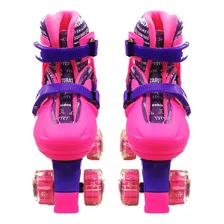 Patins 4 Rodas Paralelas C/rodas Brilhantes Fem - Uniktoys