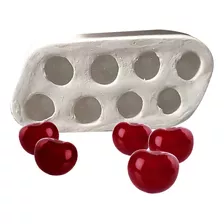 Molde De Silicone Mini Cereja Resina Biscuit Fruta 8 Cavid.