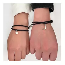 Pulsera Iman Amor Novios Amistad Parejas Estrella Y Luna -x2