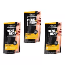 Hene Em Gel Rena Preto Natural 03x180gr Pouch Embelleze 