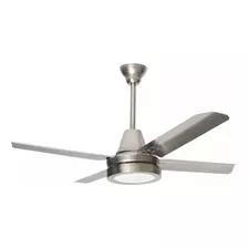 Ventilador De Techo Böher 030118 4p Acero Inox Luz Led 1.20