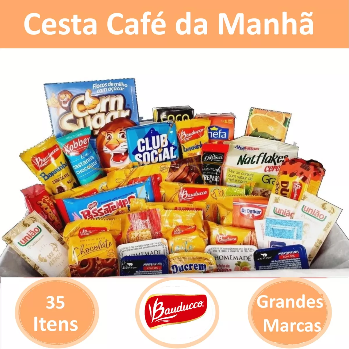 Kit Para Cesta De Café Da Manhã 35 Itens