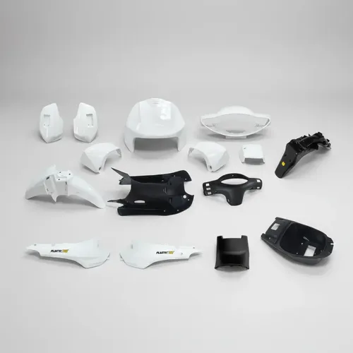 Kit Plasticos Flex Guerrero Trip 110cc/ 11 Piezas Blanco