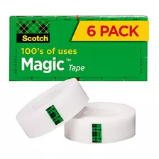 Cinta De Embalar Scotch Magic Tape, 6 Rollos, Numerosas Apli