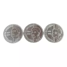 3 Moedas Cruzados Série Trio Axé Abolição Escravidão