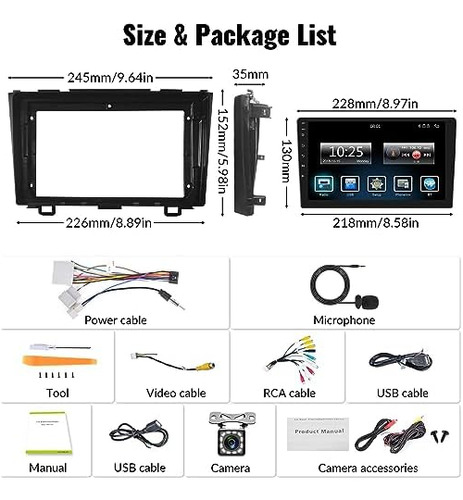 Reproductor Mp5 Estreo Para Automvil Para Honda Crv Radio  Foto 7