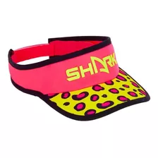 Viseira Shark Beach Tennis Velcro Feline - Pink Com Amarela