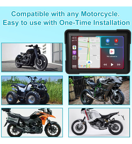 Audio Porttil Para Motocicletas Con Carplay Android Auto In Foto 5