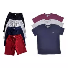 Kit 4 Bermudas E 3 Camiseta Manga Curta Infantil 4 6 8