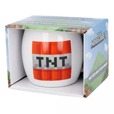 Tazon De Ceramica Redondo Minecraft En Caja 380 Ml