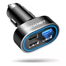 Tecknet Cargador De Coche Usb 54w Adaptador De Cargador De T