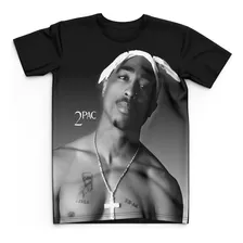 Camiseta Stompy 2024 Rap Hip Hop 2pac Shakur Black Music