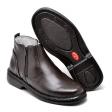 Botas Masculina Couro Ranster Palmilha Gel E Zíper Compre Já