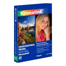 Papel Fotográfico Aperlado 25 Hojas Inkjet Kronaline Prl060 Color Blanco