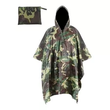 Poncho Capa Impermeable Lluvia 3 En 1 Tienda Militar Camping