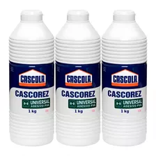 Cola Pva Universal Cascorez Alta Força De Colagem 1kg Kit 3