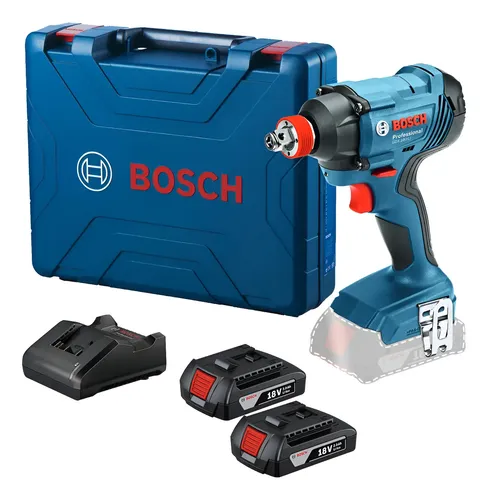 Llave De Impacto 2 En 1 A Bateria Bosch Gdx 180-li C/ 2 Bat Azul