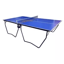 Mesa De Ping Pong Sur Game Profesional Plegable Azul Con Red