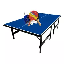 Mesa Ping Pong 15mm Mdp 1013 Klopf + Kit Tênis De Mesa 5030