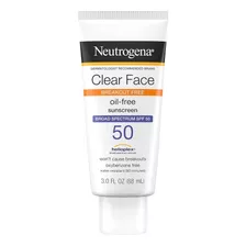 Protector Solar Clear Face Oil Free Sunscreen Spf 50 Neutr