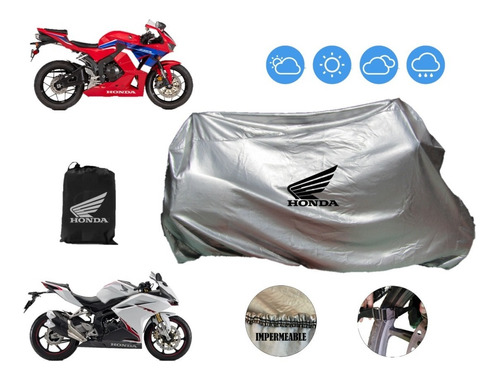 Funda Afelpada Para Moto Deportiva Honda 100% Impermeable!! Foto 2