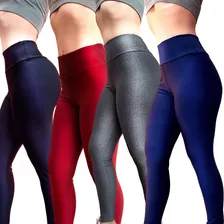 Legging Feminina Cós Alto Duplo Suplex Cores Sortidas