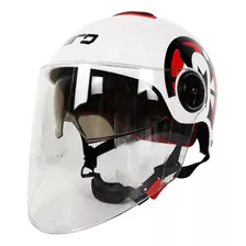 Casco Abatible Económico Con Doble Lente Para Moto 2 Colores