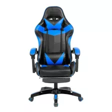 Cadeira Gamer Azul Ergonômica Para Escritório Ou Jogos Top