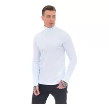 Cacharrel Masculina Camiseta Manga Longa Gola Alta Canelada