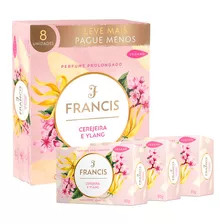 Kit 8 Sabonete Vegetal Vegano Francis 90g Perfume Prolongado