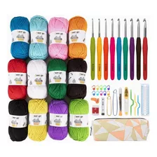 Kit De Crochet 12 Hilo Más Agujas Azerogo