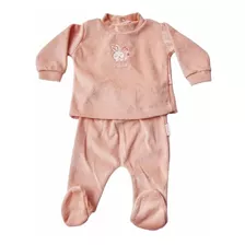 Conjunto Bebe Mini Plush Liso Pant. Y Buzo Bord.coneja