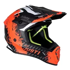 Capacete Motocross Just1 J38 Mask Laranja Flúor Enduro 60