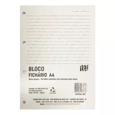 Bloco 96 Folhas Caderno Argolado Fichário A4 Universitário