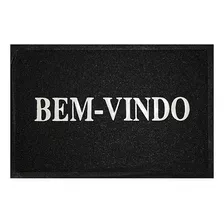 Tapete Capacho Bem-vindo -60cmx40cm -decoração, Casa, Porta Cor Preto