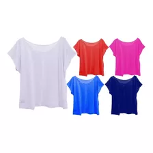 Kit 7 Blusas Blusinhas T-shirt Camisetas Feminina Plus Size 