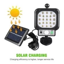 Foco Solar Led Inducción Sensor Exteriores Panel