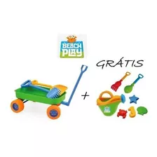 Kit Praia Carrinho + Regador + Acessórios - Usual Brinquedos