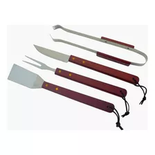 Set Parrillero De 4 Utensilios Para Barbarcoa