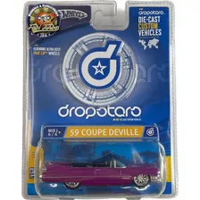 Hot Wheels Dropstars 1:50 59 Cadillac Coupe Deville Roxo 